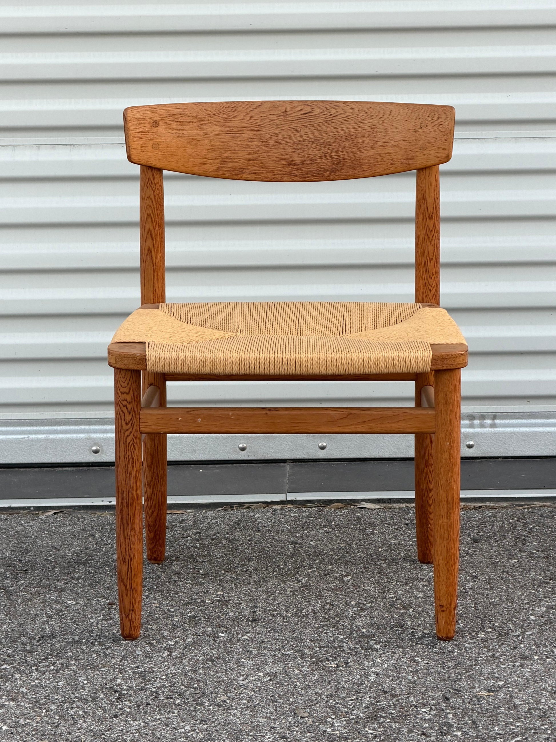 Frisman Vintage Classic Børge Mogensen Oak and Papercord Chair ca' 1950's