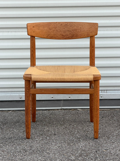 Frisman Vintage Classic Børge Mogensen Oak and Papercord Chair ca' 1950's