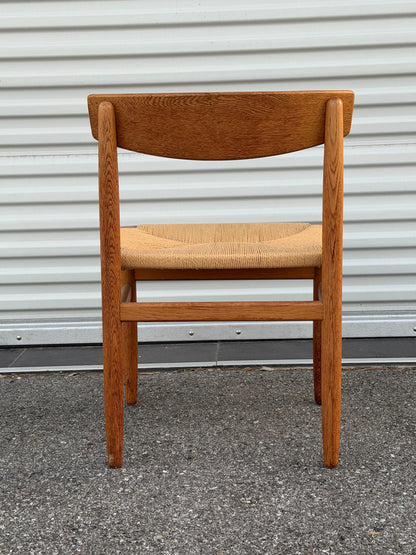 Frisman Vintage Classic Børge Mogensen Oak and Papercord Chair ca' 1950's
