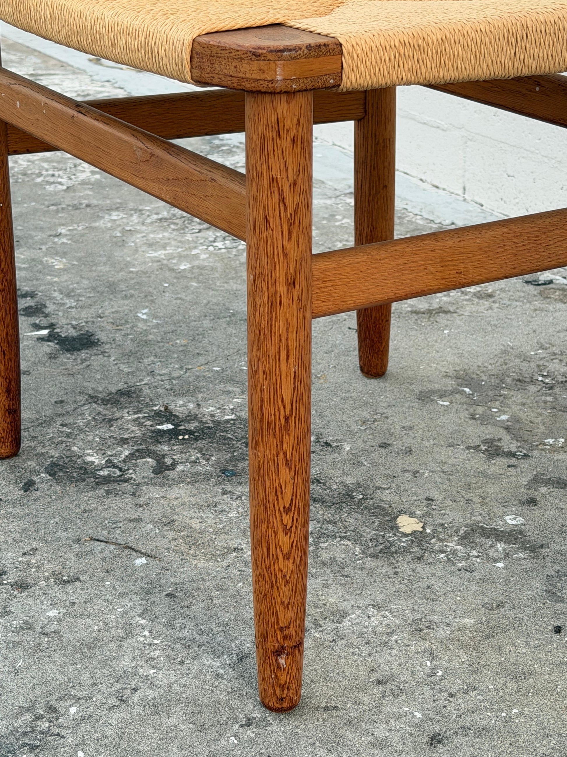 Frisman Vintage Classic Børge Mogensen Oak and Papercord Chair ca' 1950's