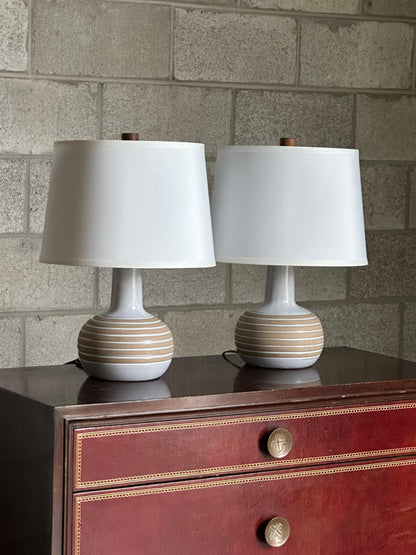 Frisman Vintage 1960’s Jane and Gordon Martz Ceramic Table Lamps - A Pair