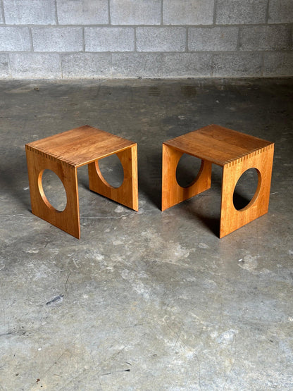 Frisman Vintage 1970s Jens Quistgaard Cube Nesting Tables for Richard Nissen- A Pair