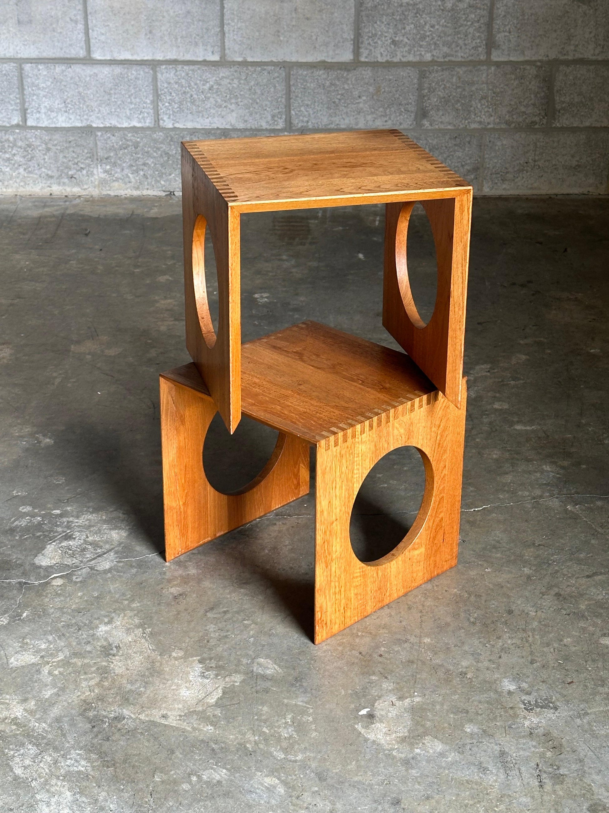 Frisman Vintage 1970s Jens Quistgaard Cube Nesting Tables for Richard Nissen- A Pair