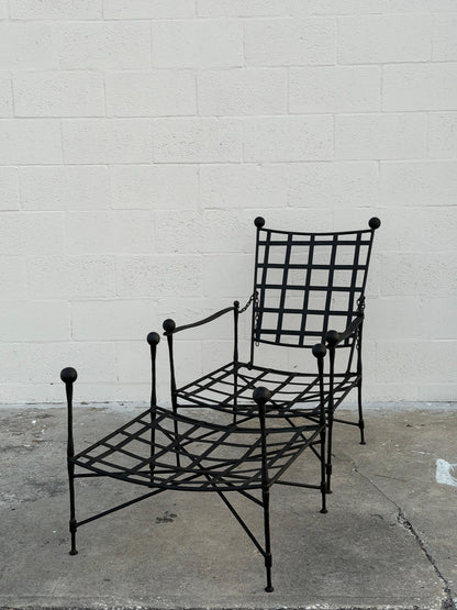 Frisman Vintage Classic Mario Papperzini Amalfi Lounge Chair And Ottoman for Salterini, 1950's