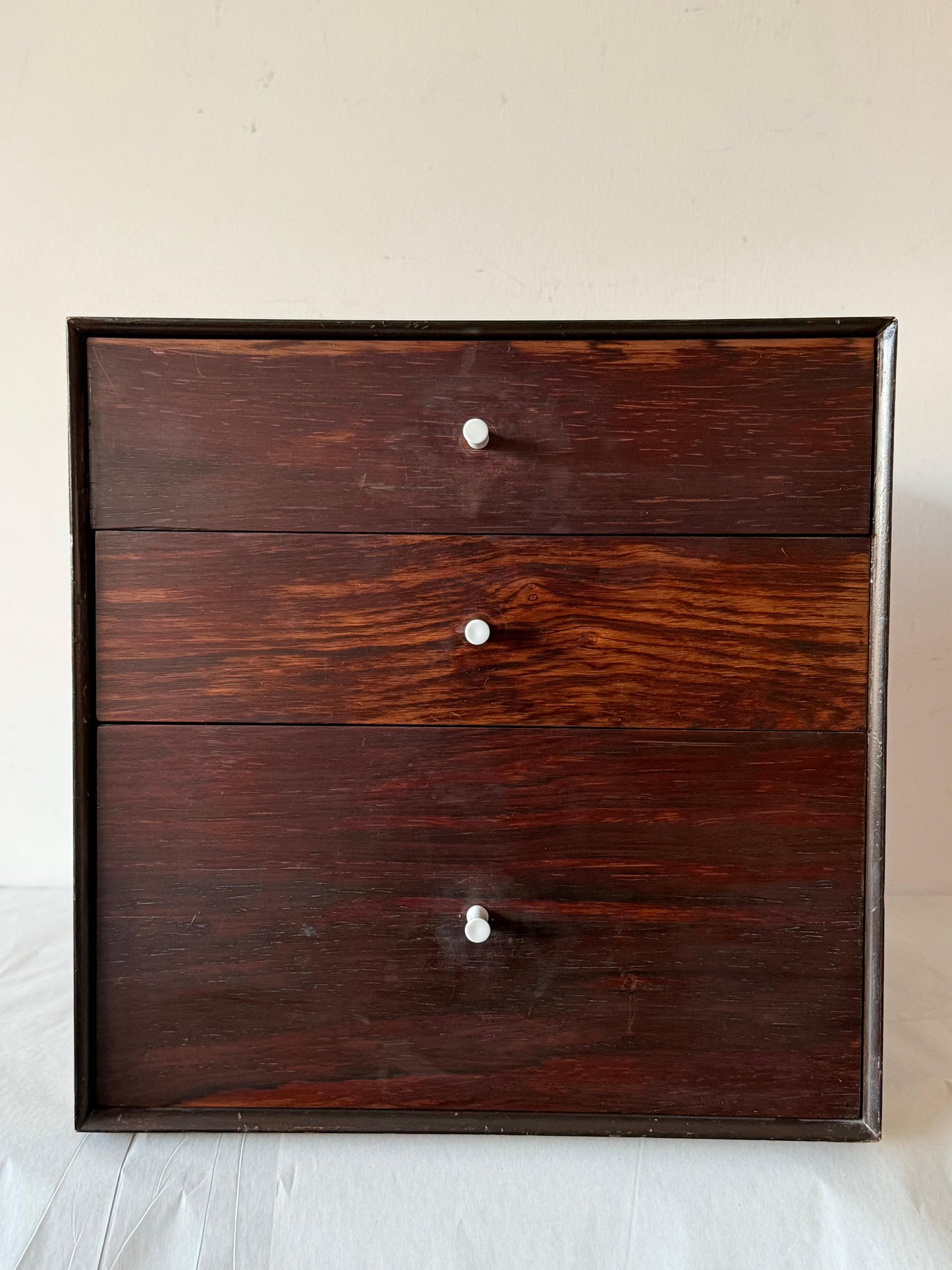 Frisman Vintage Vintage Miniature Cabinet Rosewood Attr Herman Miller ca' 1950's Cube