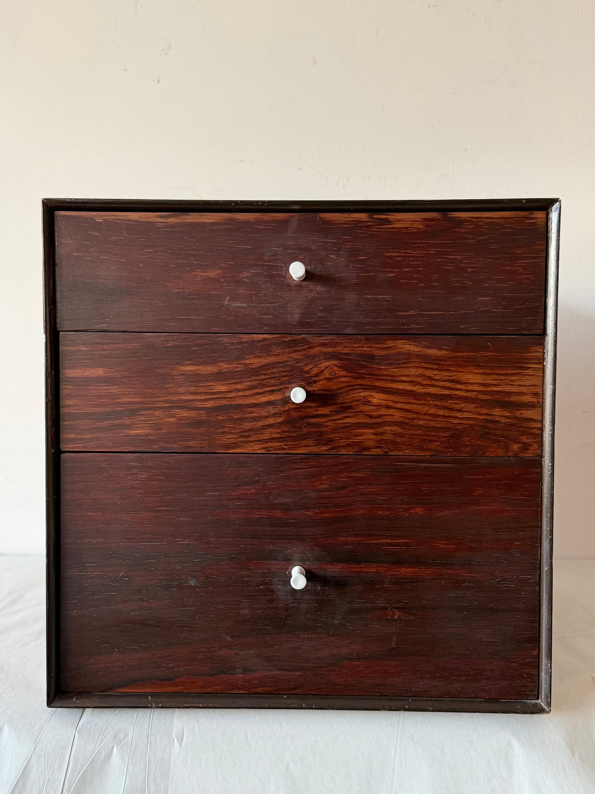 Frisman Vintage Vintage Miniature Cabinet Rosewood Attr Herman Miller ca' 1950's Cube