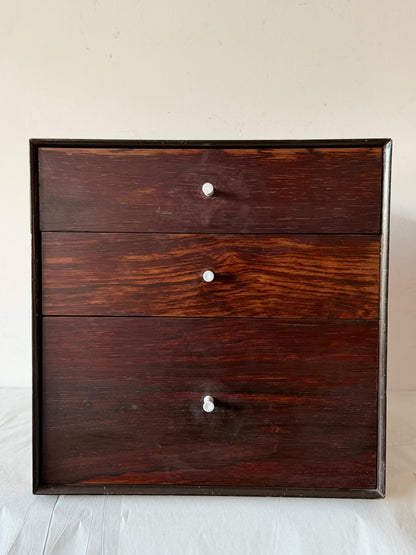 Frisman Vintage Vintage Miniature Cabinet Rosewood Attr Herman Miller ca' 1950's Cube