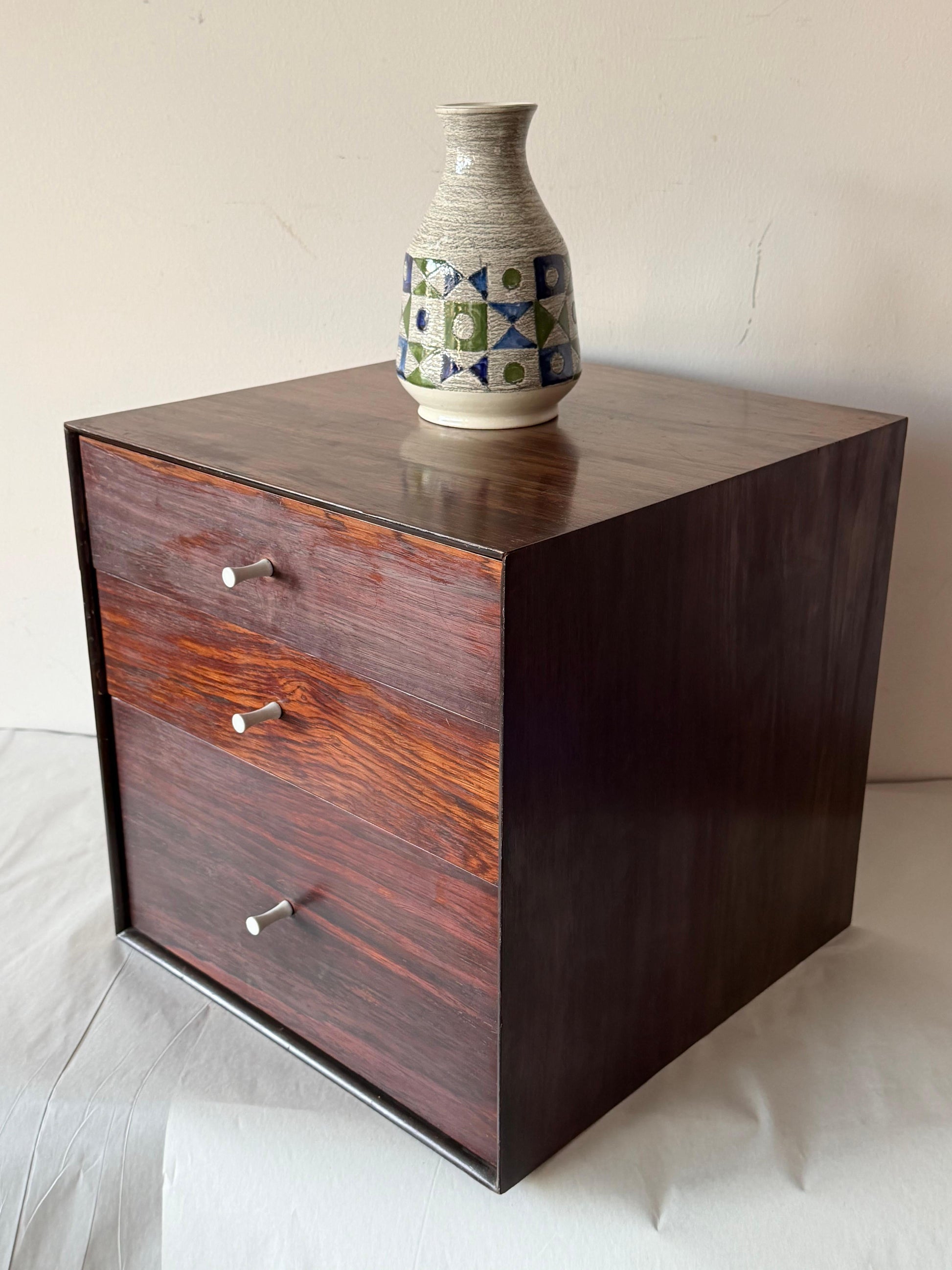 Frisman Vintage Vintage Miniature Cabinet Rosewood Attr Herman Miller ca' 1950's Cube