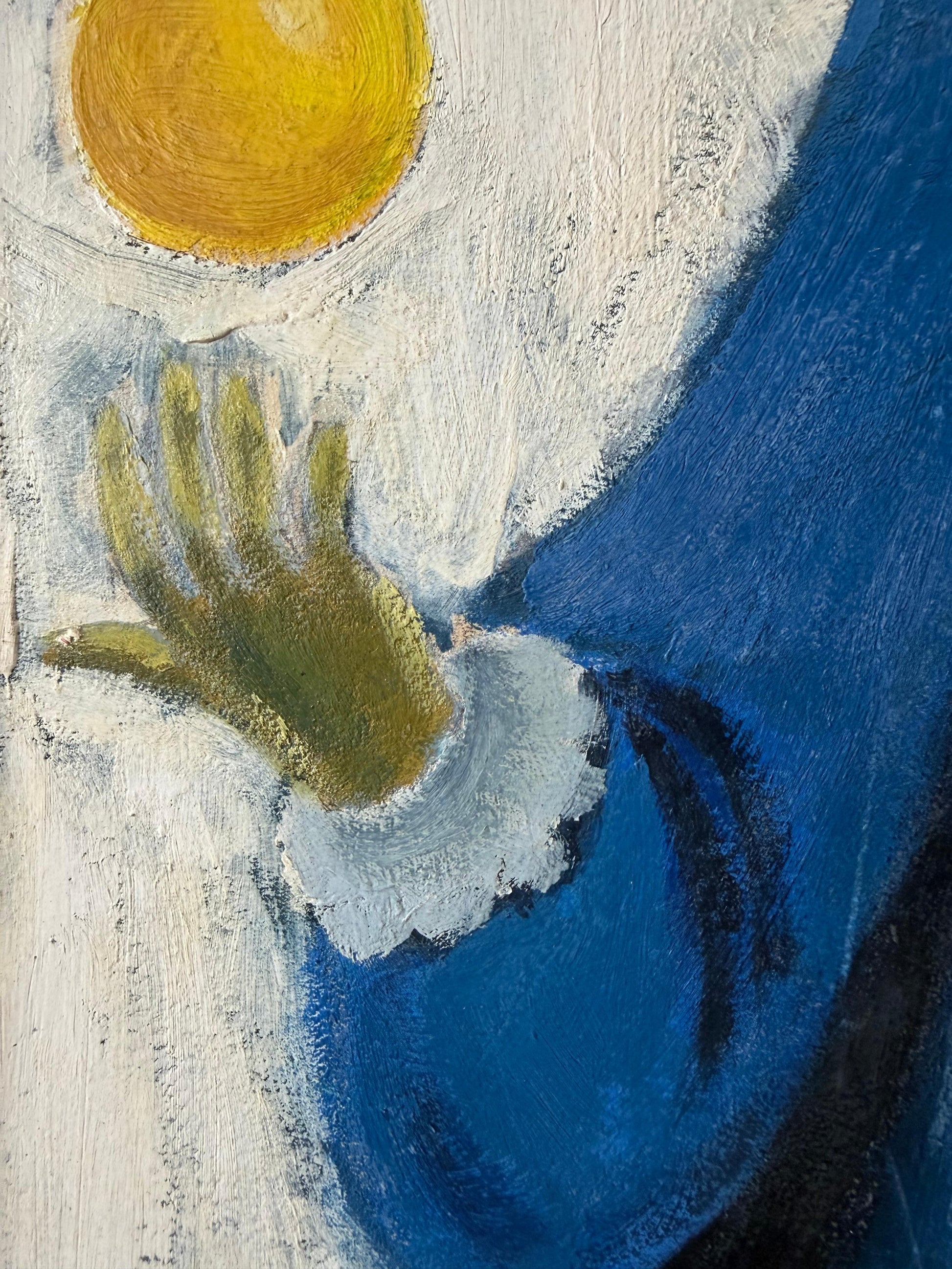 Frisman Vintage Unusual Clown Painting By Jane Shriberg 1963