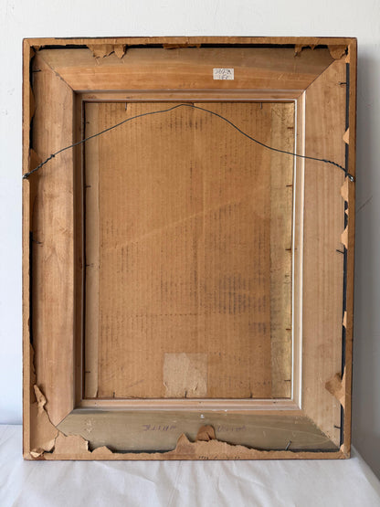 Frisman Vintage Unusual Clown Painting By Jane Shriberg 1963