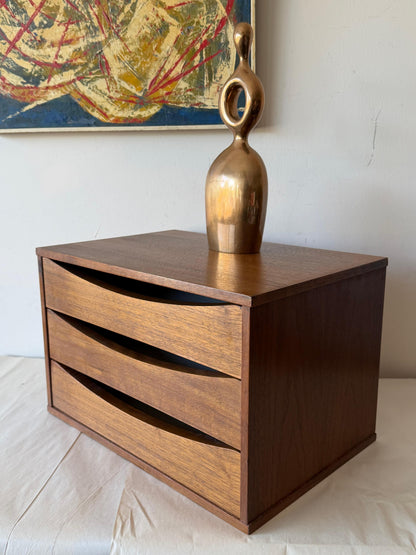Frisman Vintage Miniature Chest Organizer Danish Teak Vodder ca' 1960's