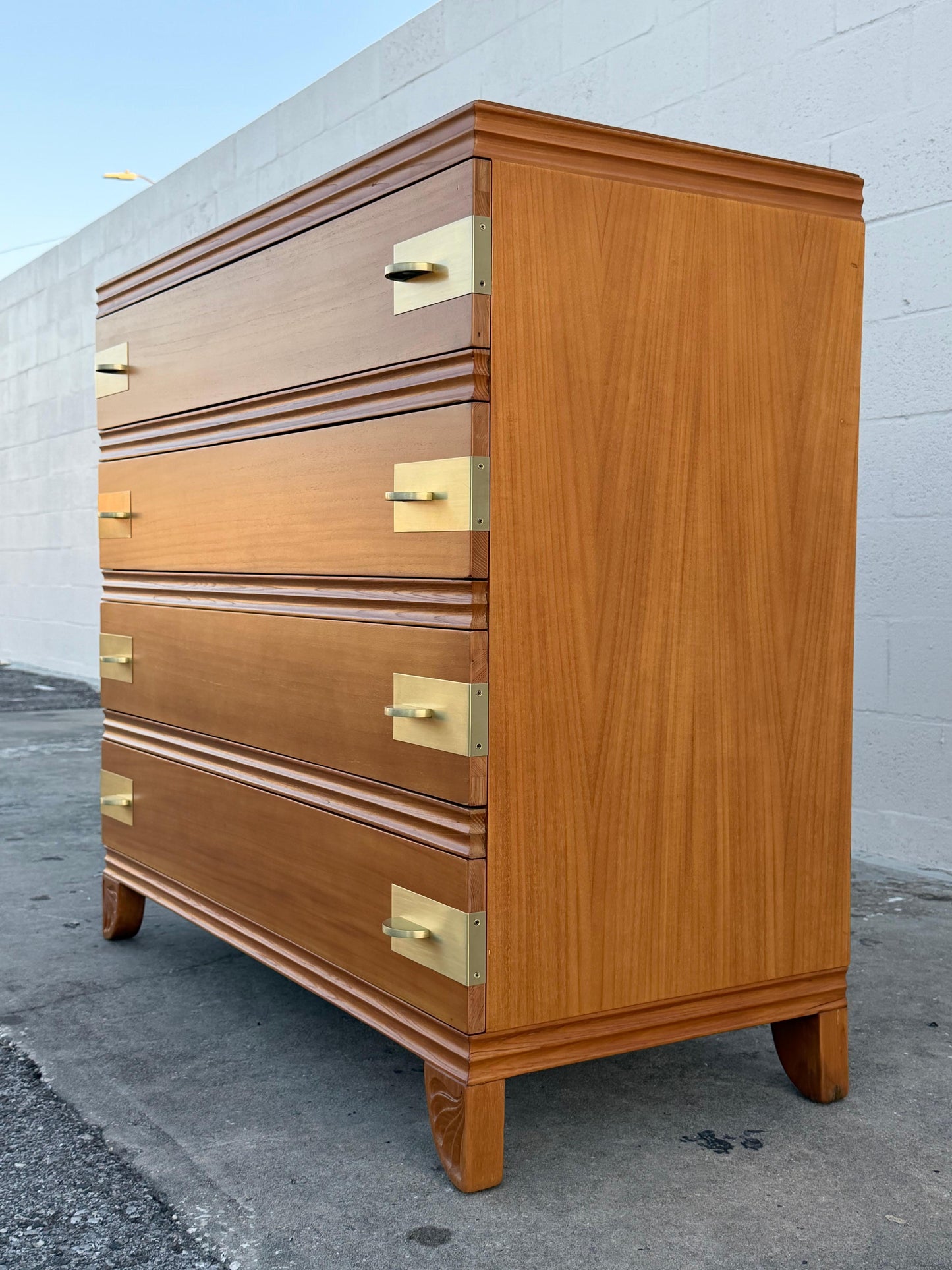 Frisman Vintage Classic John Stuart Dresser Brass Hardware 1940's Elegant