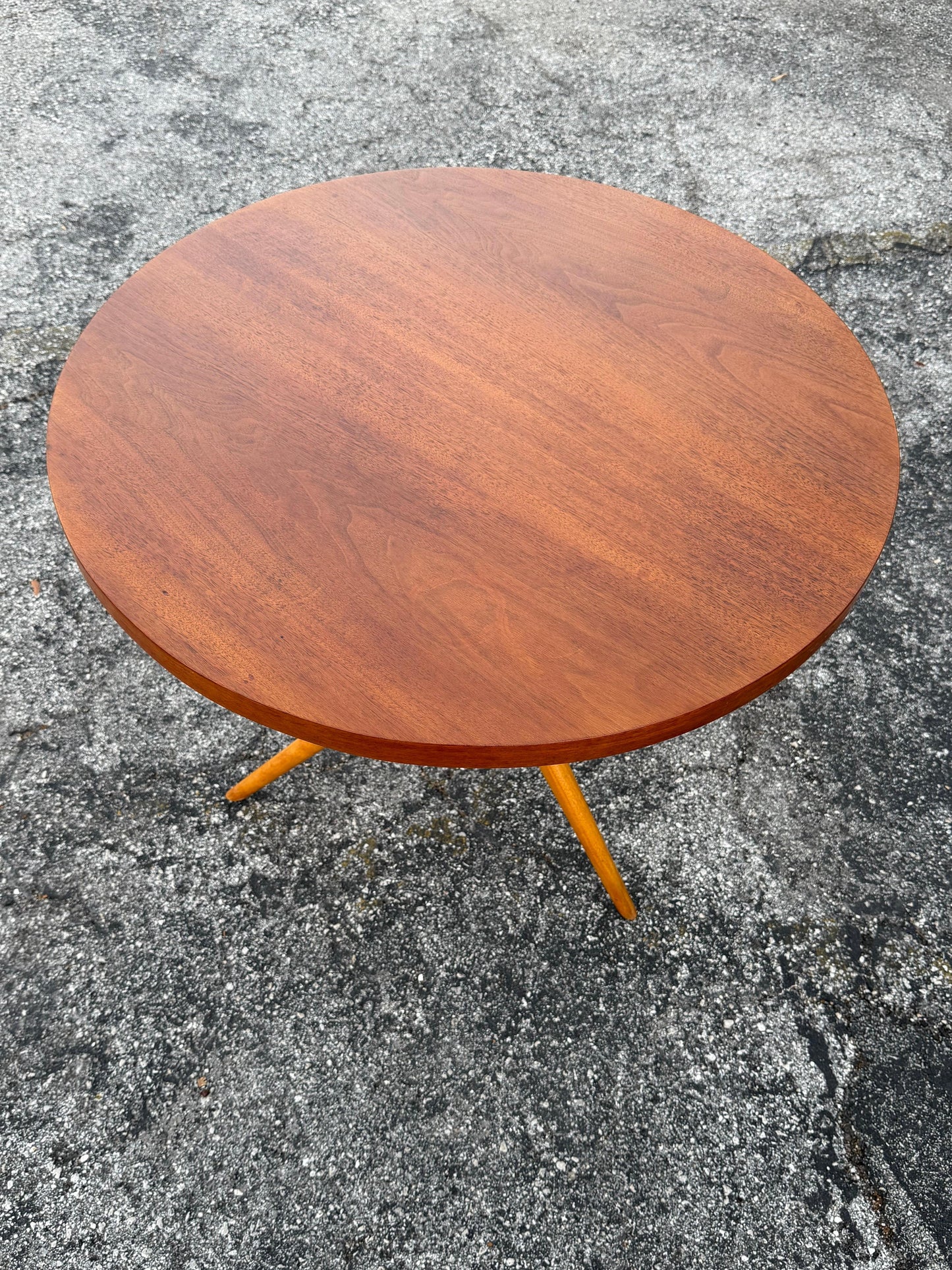 Frisman Vintage Original Tripod Table By T.H.Robsjohn-Gibbings Walnut 1953 Classic