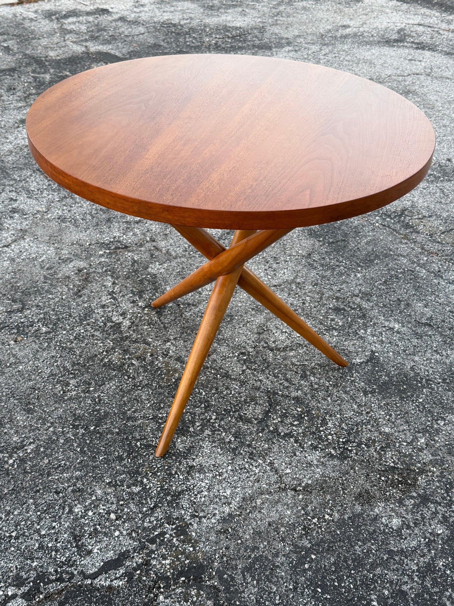 Frisman Vintage Original Tripod Table By T.H.Robsjohn-Gibbings Walnut 1953 Classic