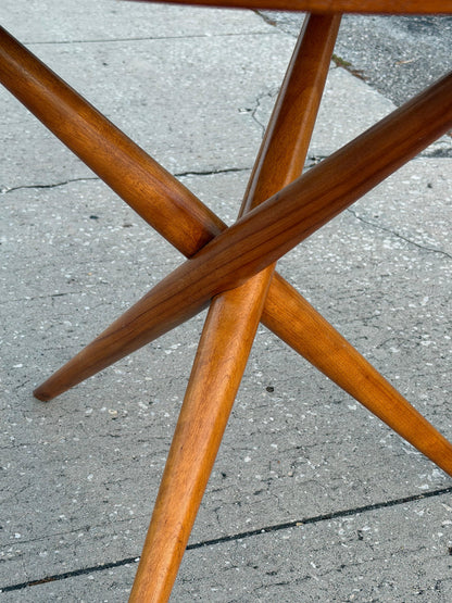 Frisman Vintage Original Tripod Table By T.H.Robsjohn-Gibbings Walnut 1953 Classic
