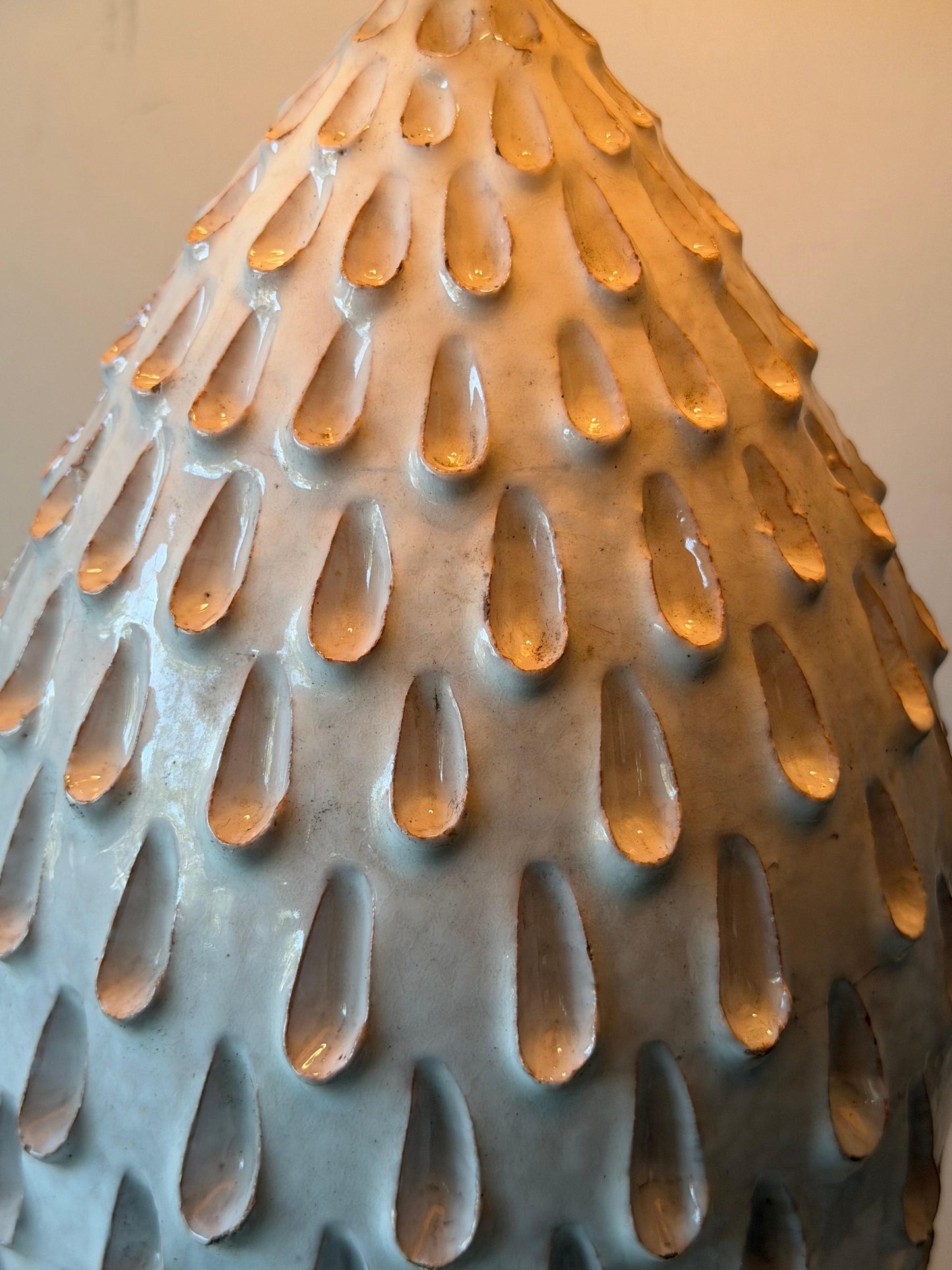 Frisman Vintage Italian Glazed Ceramic Pineapple Lamp ca' 1960's