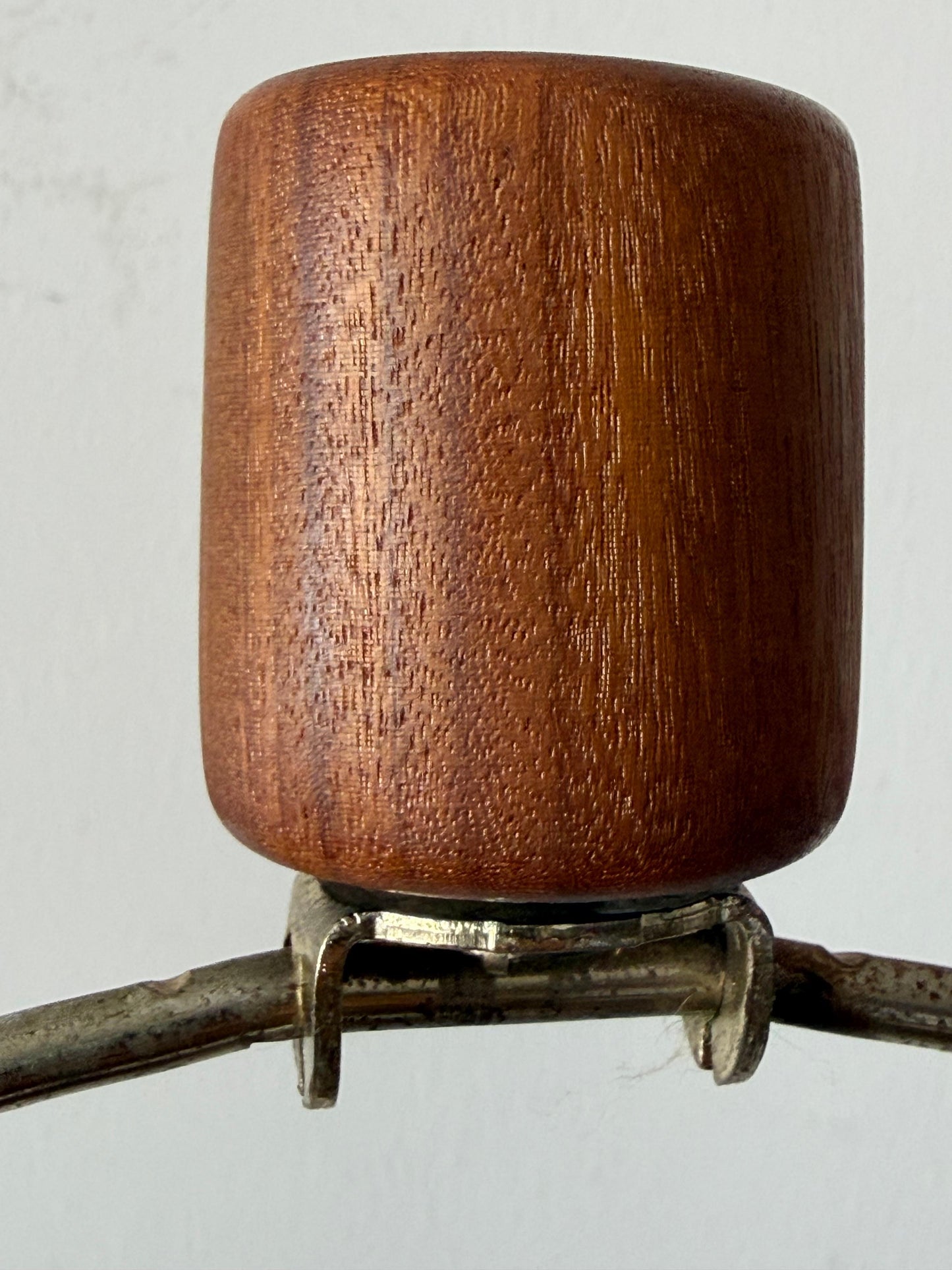 Frisman Vintage A Pair Of Martz Stoneware Walnut Lamps ca' 1960's Unusual