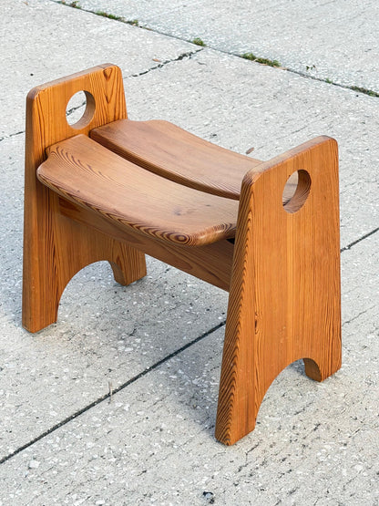 Frisman Vintage Gilbert Marklund Pine Stool Sweden ca' 1970's