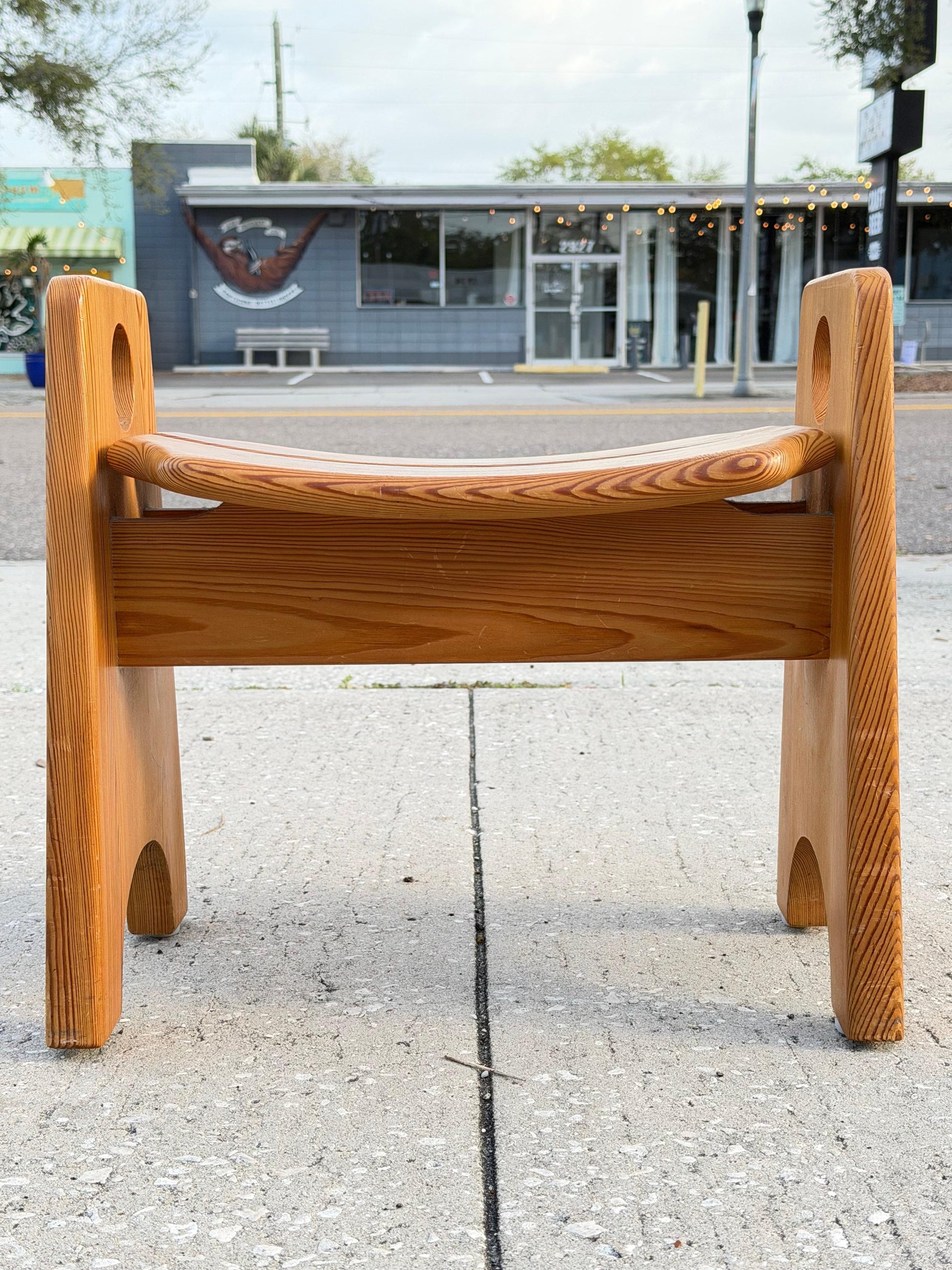 Frisman Vintage Gilbert Marklund Pine Stool Sweden ca' 1970's