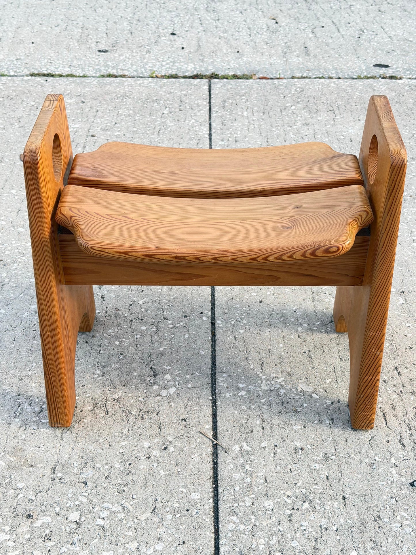 Frisman Vintage Gilbert Marklund Pine Stool Sweden ca' 1970's