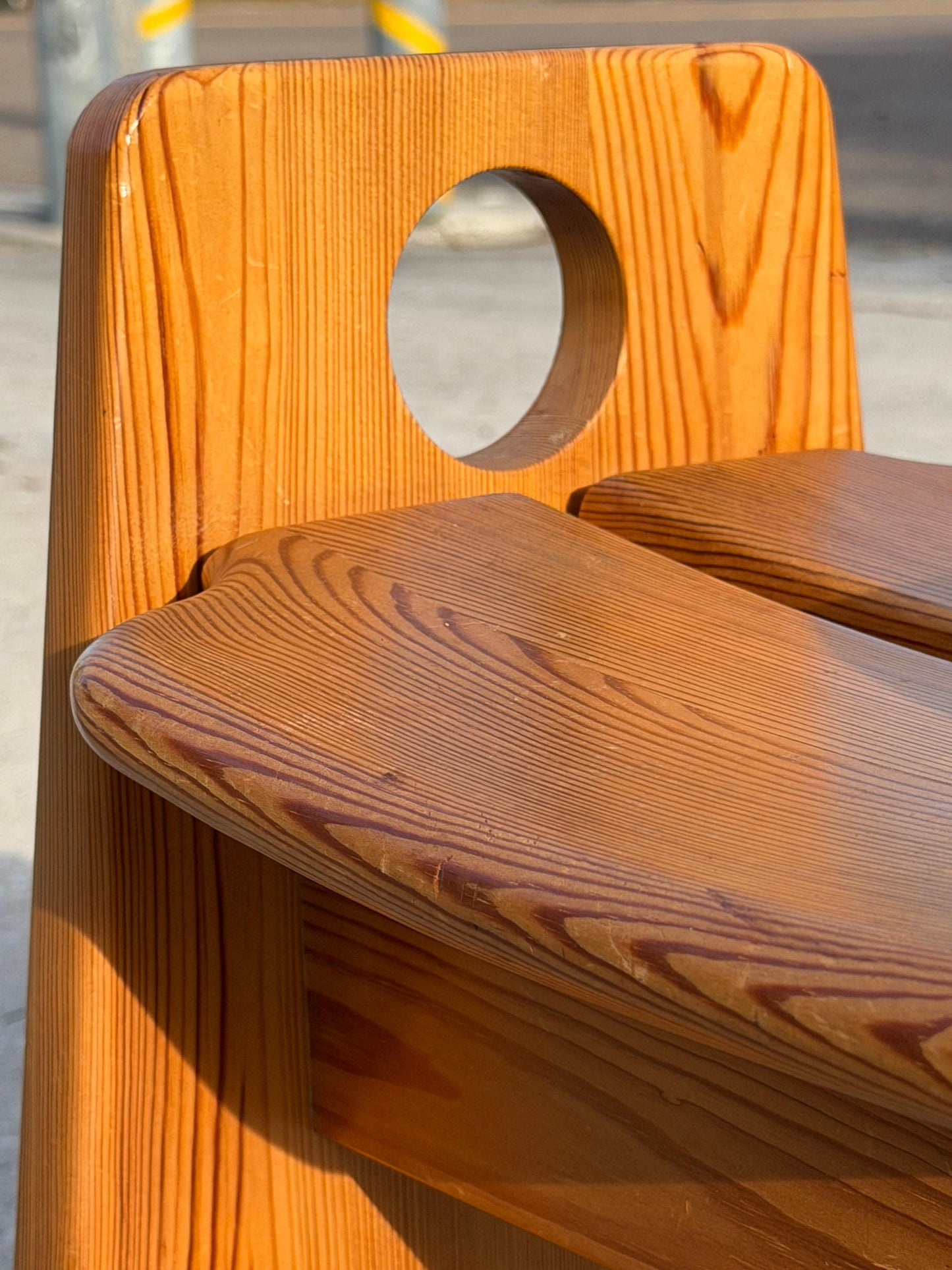 Frisman Vintage Gilbert Marklund Pine Stool Sweden ca' 1970's