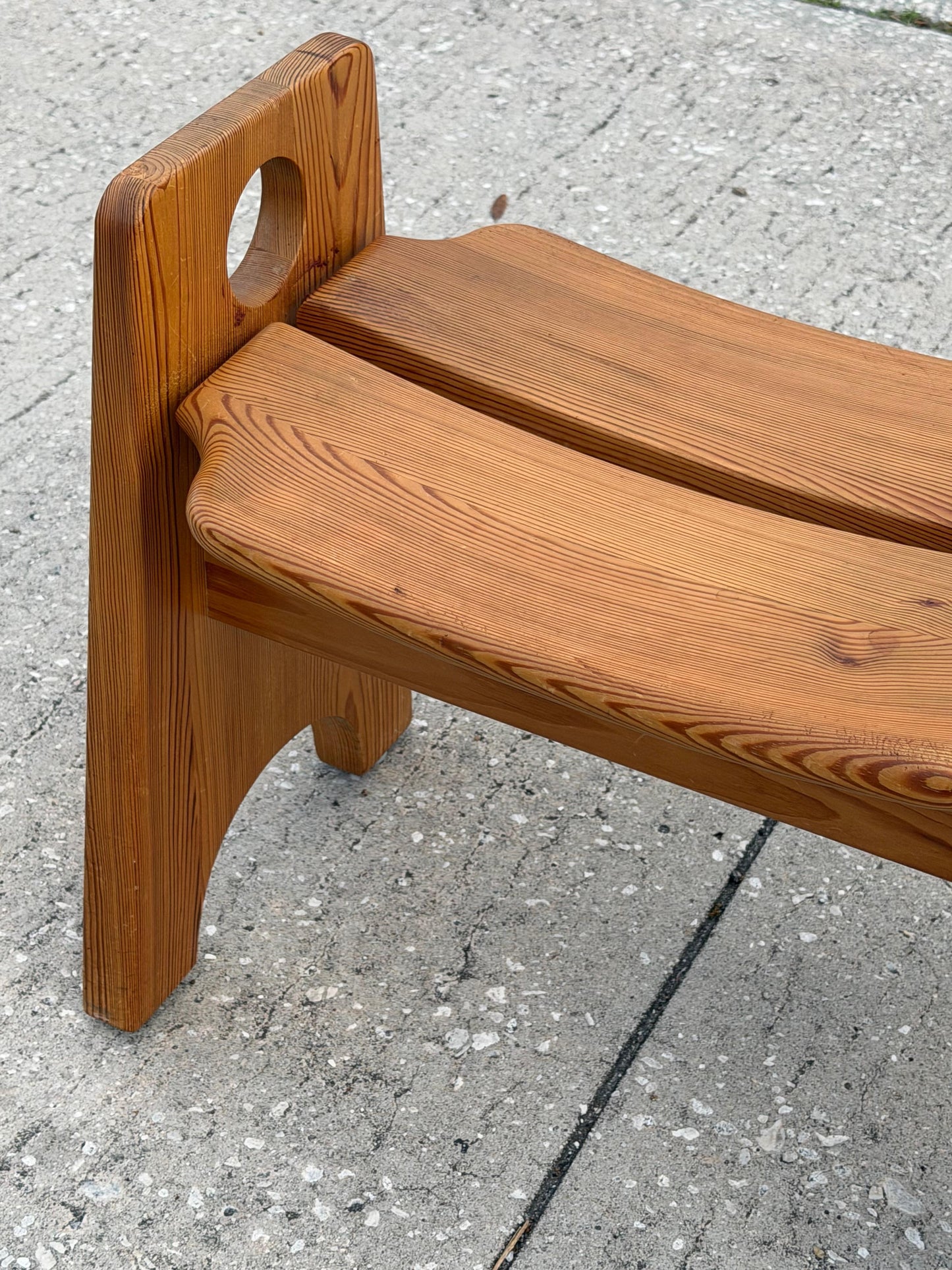 Frisman Vintage Gilbert Marklund Pine Stool Sweden ca' 1970's