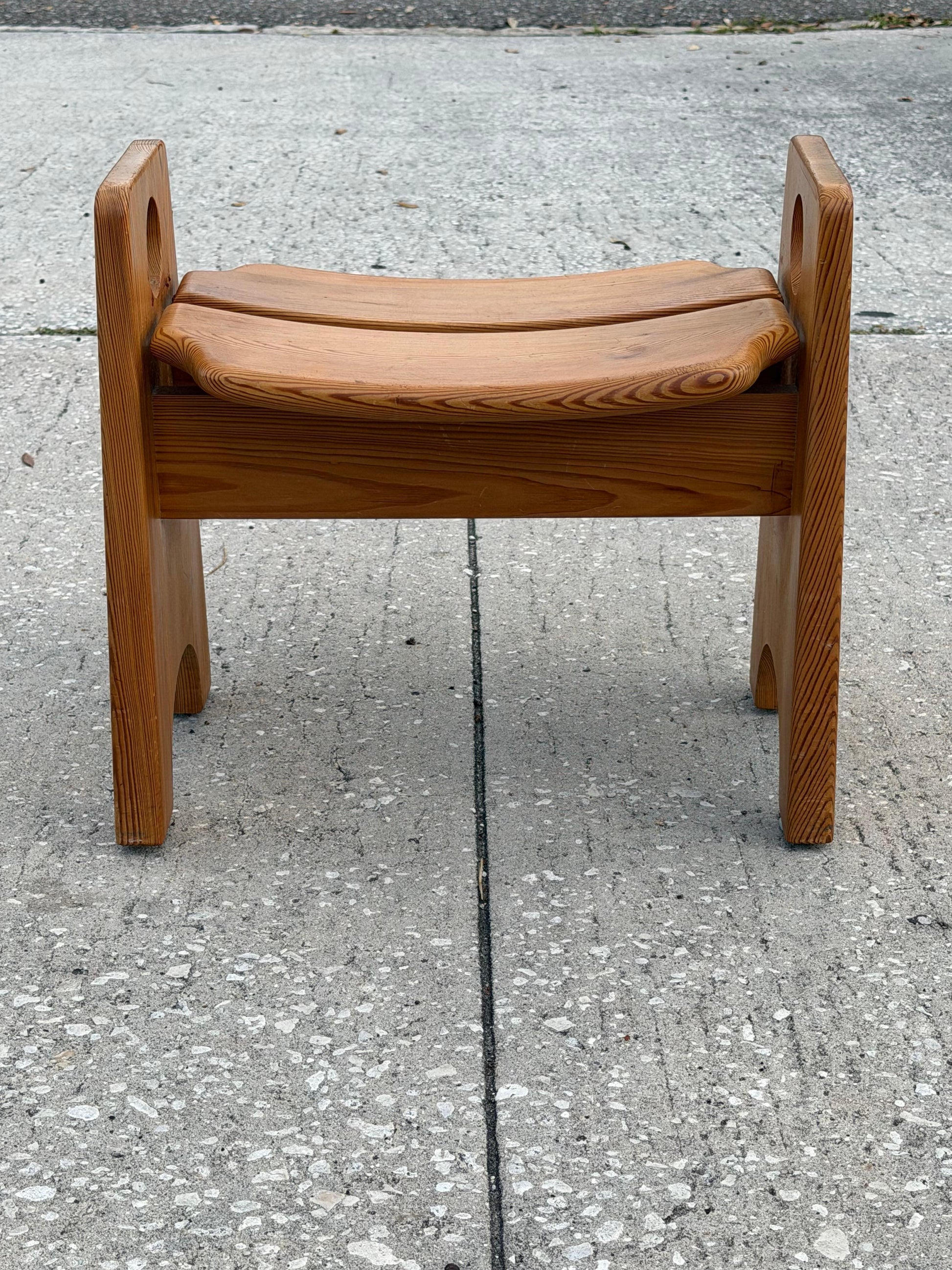 Frisman Vintage Gilbert Marklund Pine Stool Sweden ca' 1970's