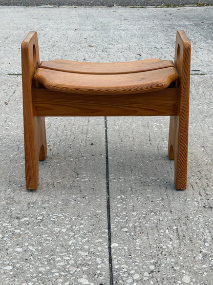 Frisman Vintage Gilbert Marklund Pine Stool Sweden ca' 1970's