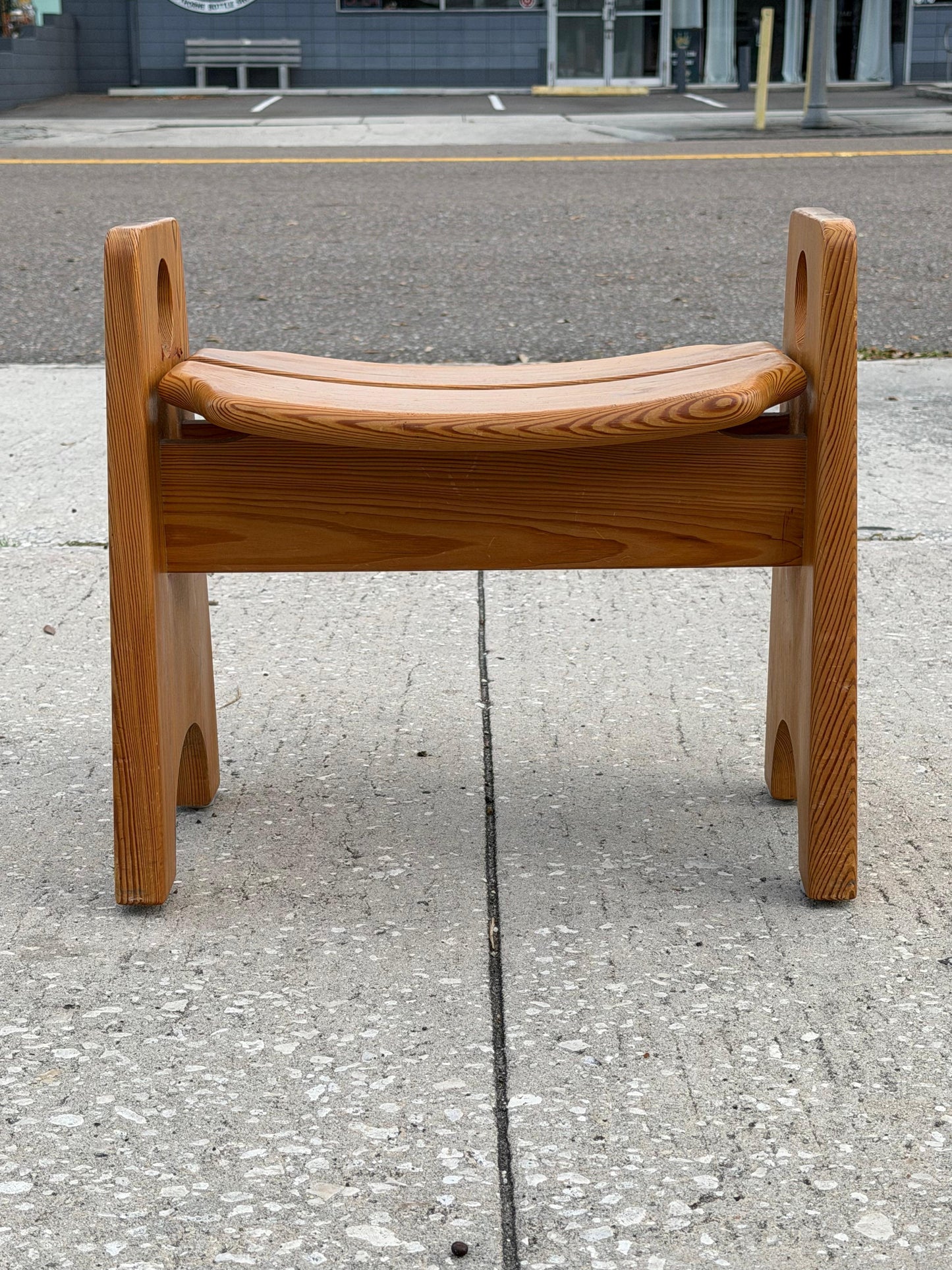 Frisman Vintage Gilbert Marklund Pine Stool Sweden ca' 1970's