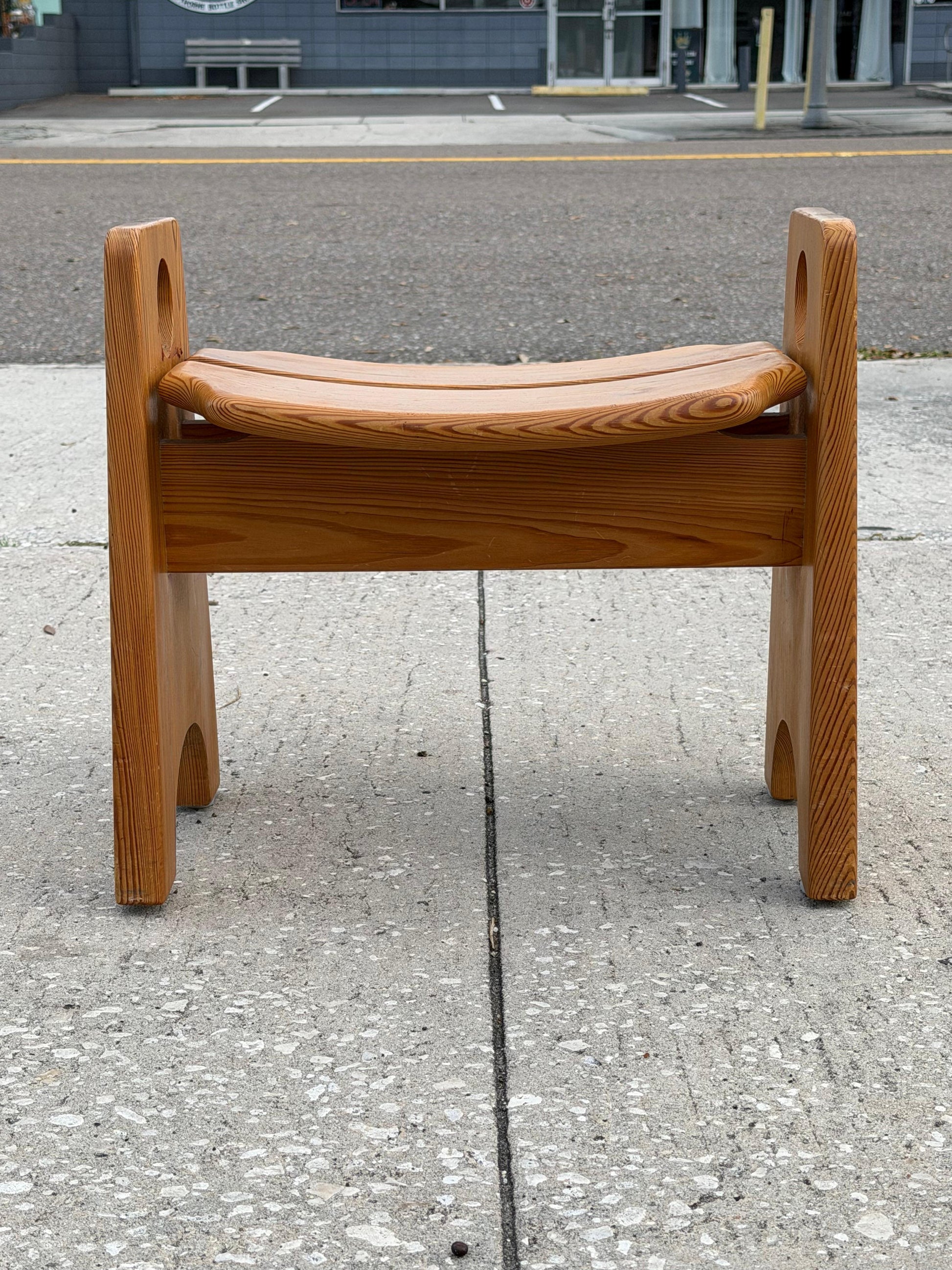 Frisman Vintage Gilbert Marklund Pine Stool Sweden ca' 1970's