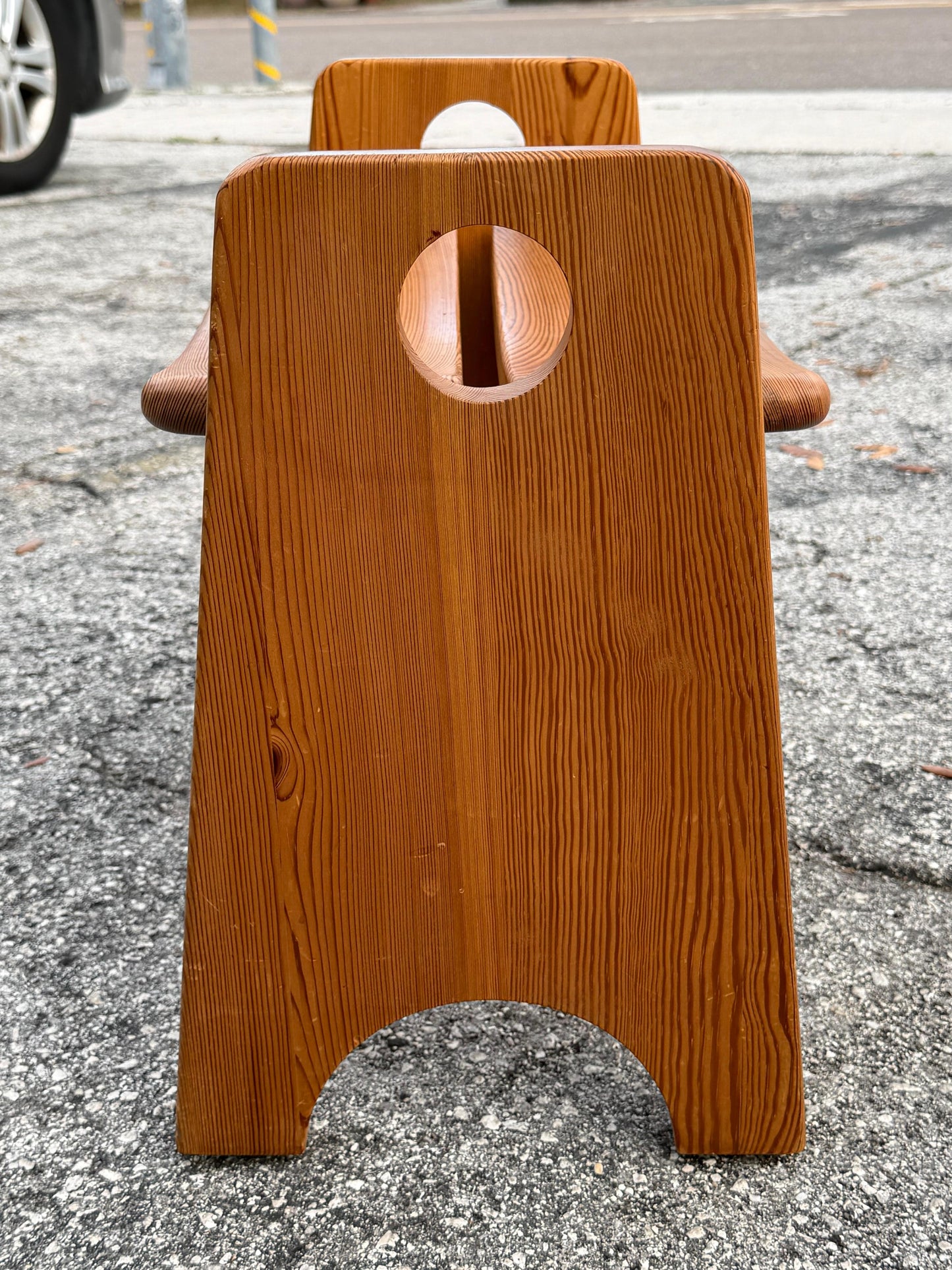 Frisman Vintage Gilbert Marklund Pine Stool Sweden ca' 1970's