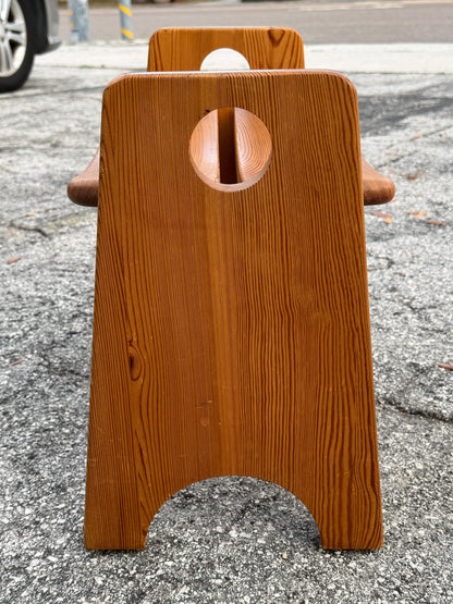 Frisman Vintage Gilbert Marklund Pine Stool Sweden ca' 1970's