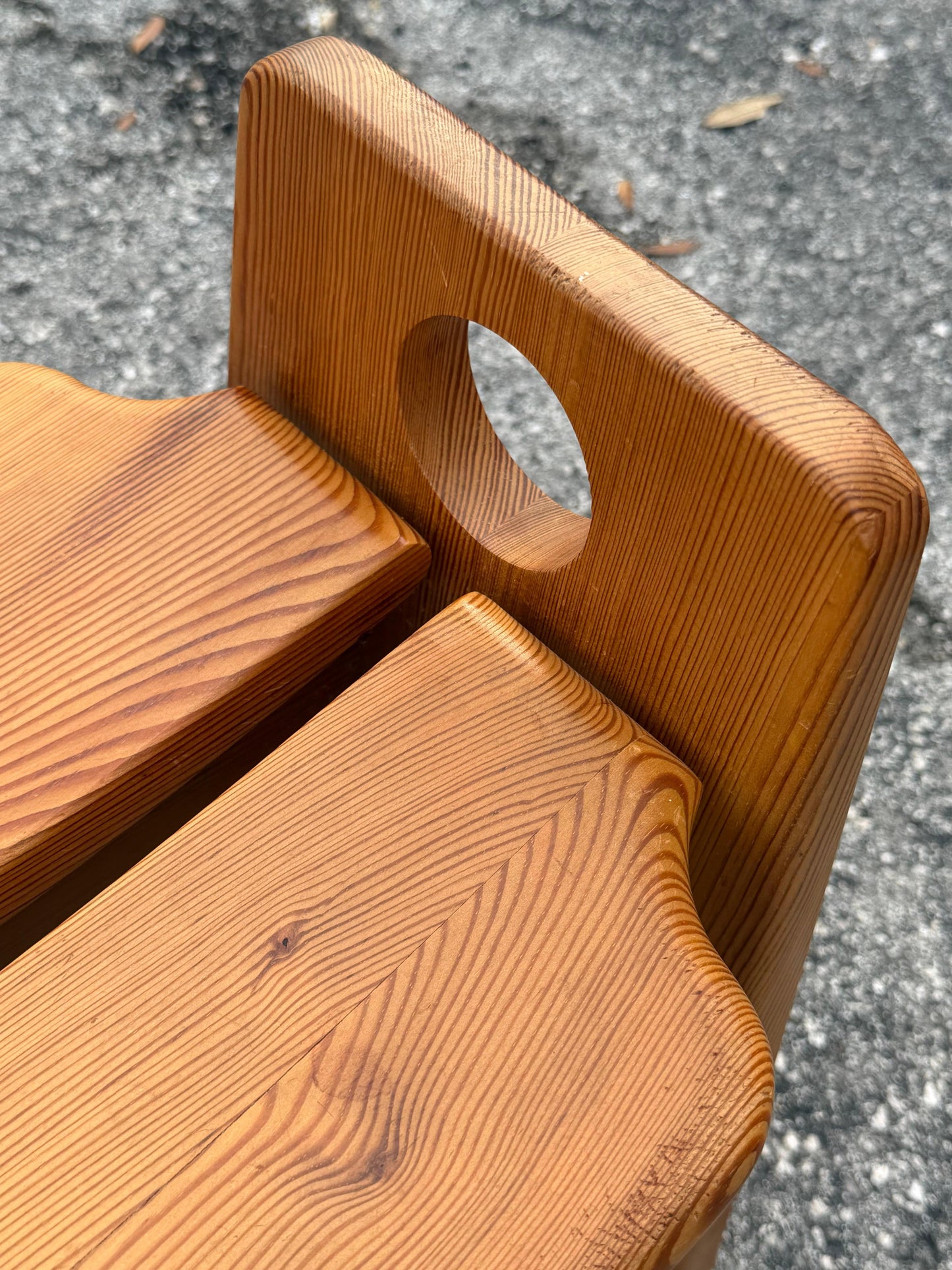 Frisman Vintage Gilbert Marklund Pine Stool Sweden ca' 1970's