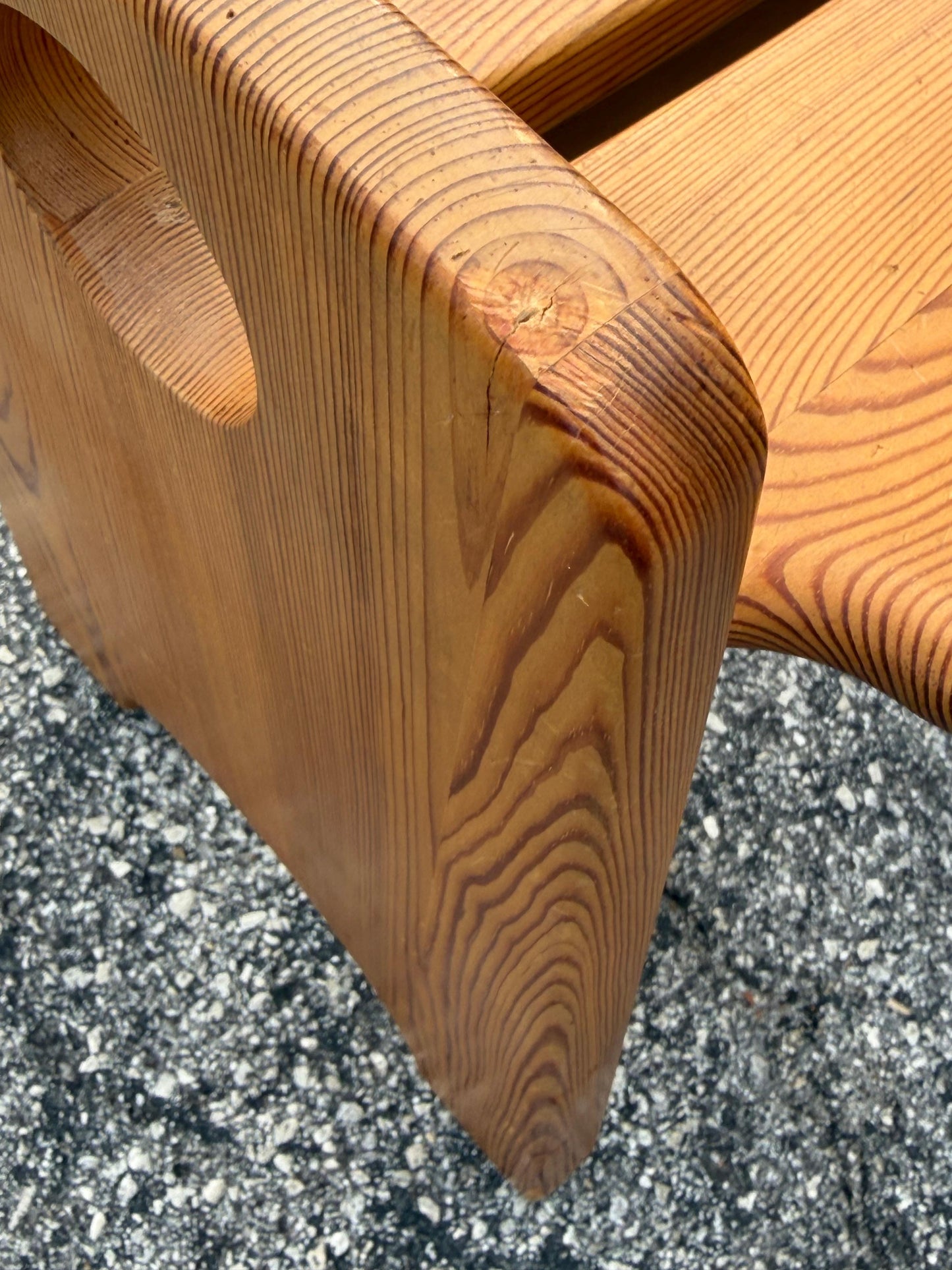 Frisman Vintage Gilbert Marklund Pine Stool Sweden ca' 1970's