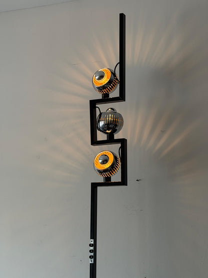 Frisman Vintage Original Eyeball Floor Lamp by Angelo Lelli for Arredoluce, 1960s Marble Base