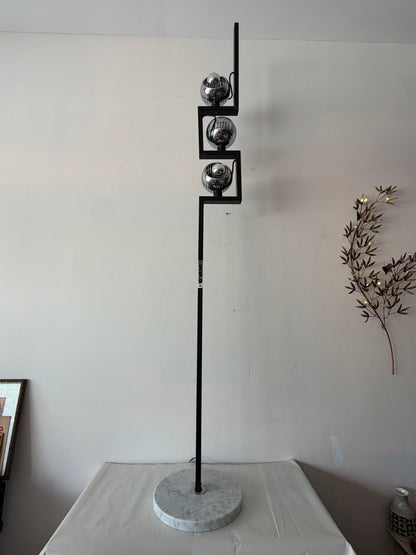 Frisman Vintage Original Eyeball Floor Lamp by Angelo Lelli for Arredoluce, 1960s Marble Base