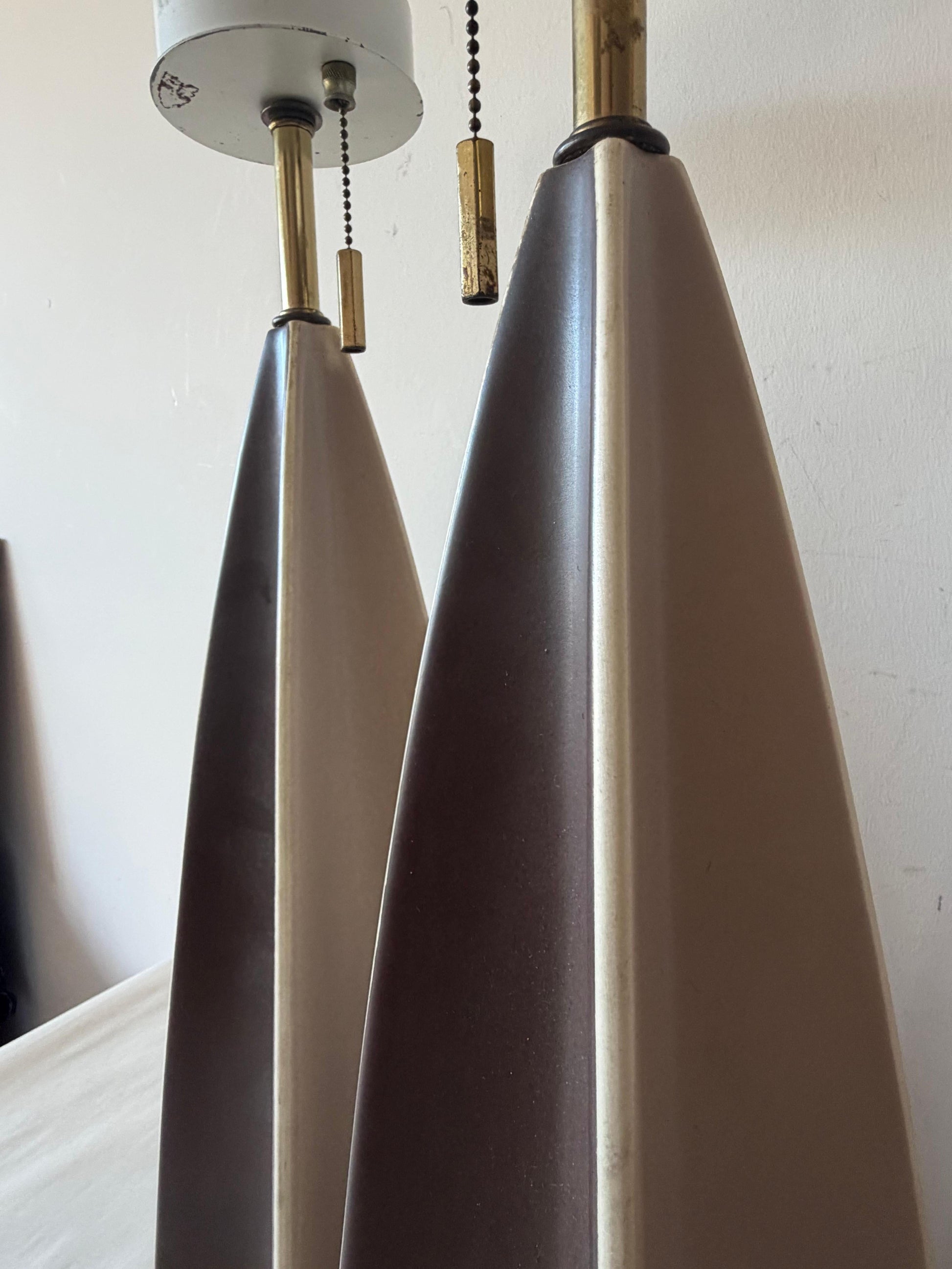 Frisman Vintage An Original Pair Of Gerald Thurston Lightolier "Fin" Lamps ca' 1950's