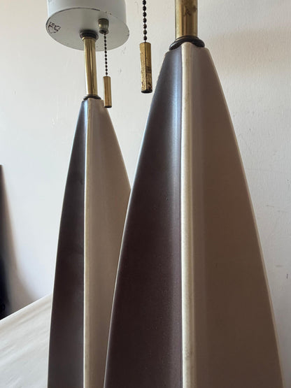 Frisman Vintage An Original Pair Of Gerald Thurston Lightolier "Fin" Lamps ca' 1950's