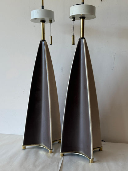 Frisman Vintage An Original Pair Of Gerald Thurston Lightolier "Fin" Lamps ca' 1950's