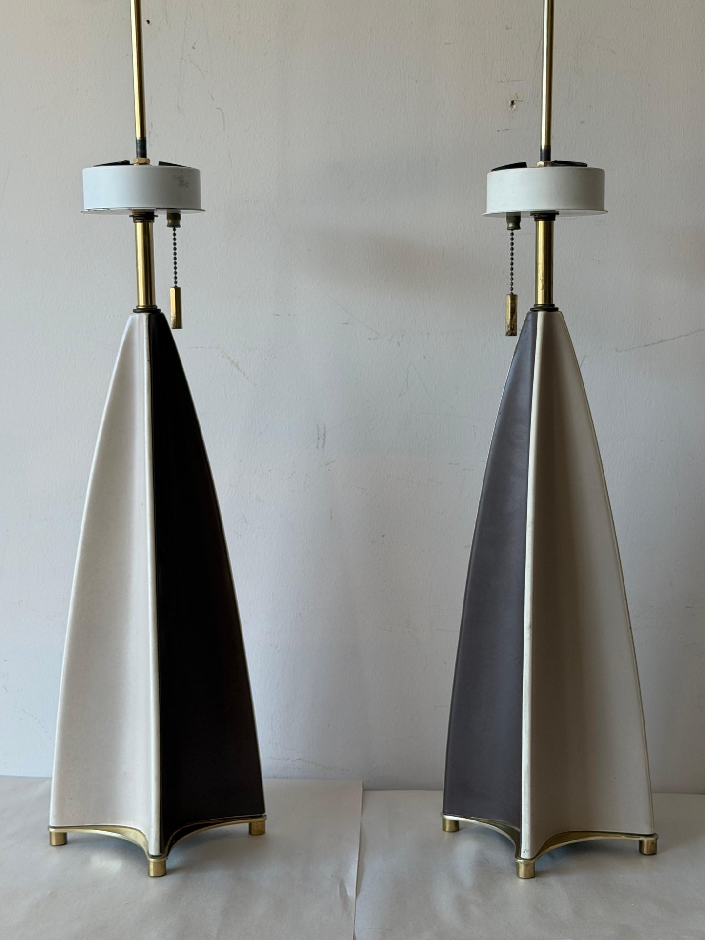 Frisman Vintage An Original Pair Of Gerald Thurston Lightolier "Fin" Lamps ca' 1950's