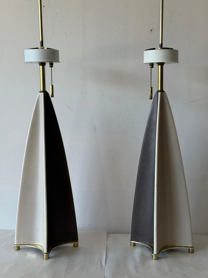Frisman Vintage An Original Pair Of Gerald Thurston Lightolier "Fin" Lamps ca' 1950's