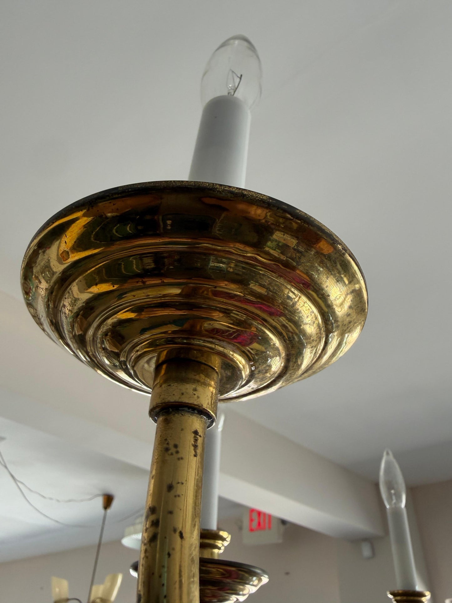 Frisman Vintage Italian Brass Chandelier Eight Arm Elegant ca' 1960's