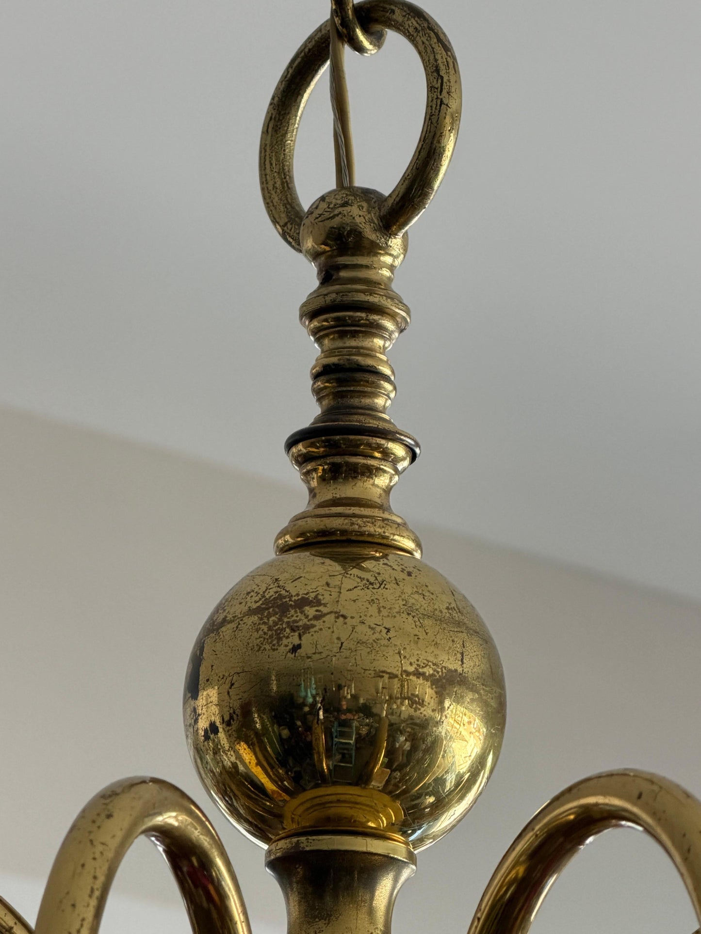 Frisman Vintage Italian Brass Chandelier Eight Arm Elegant ca' 1960's