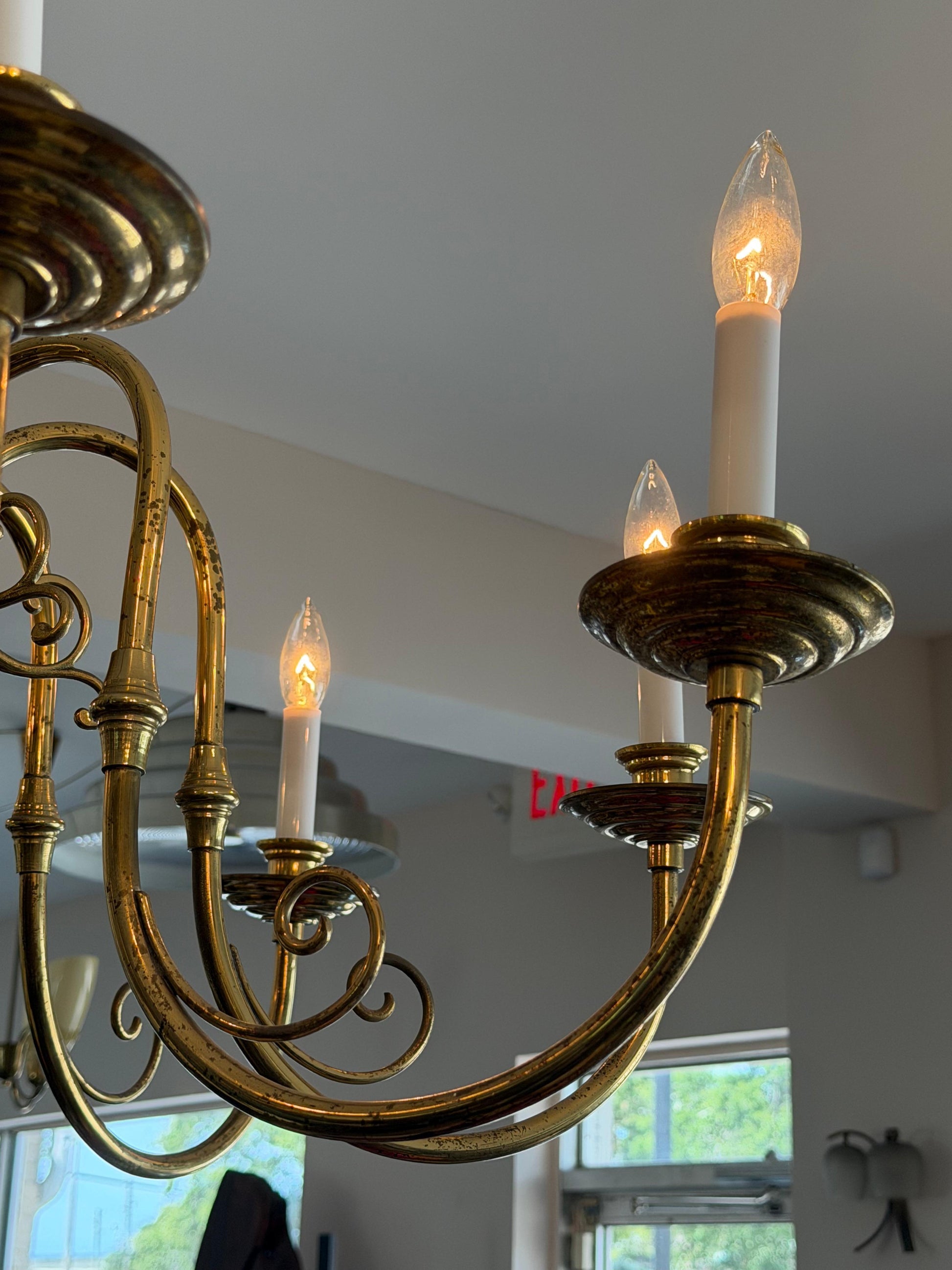 Frisman Vintage Italian Brass Chandelier Eight Arm Elegant ca' 1960's
