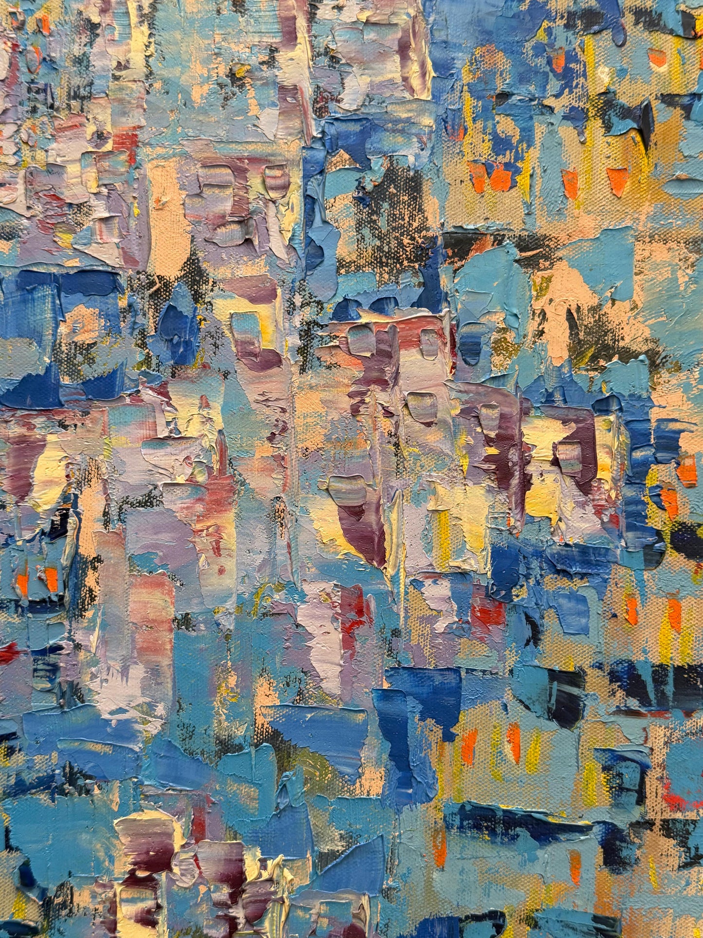 Frisman Vintage Interesting Abstract Painting Original Frame ca' 1950's1950's