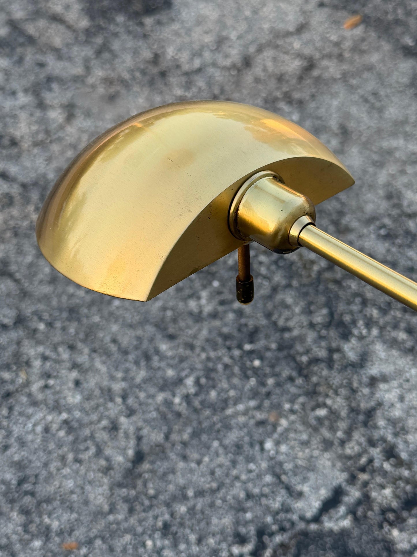 Frisman Vintage Postmodern Adjustable Two Light Brass Floor Lamp by Holtkoetter Luechten 1980's