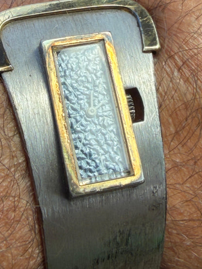 Frisman Vintage Longines Cuff Watch Bracelet Sterling Silver ca' 1970's