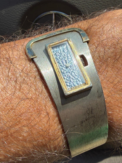 Frisman Vintage Longines Cuff Watch Bracelet Sterling Silver ca' 1970's