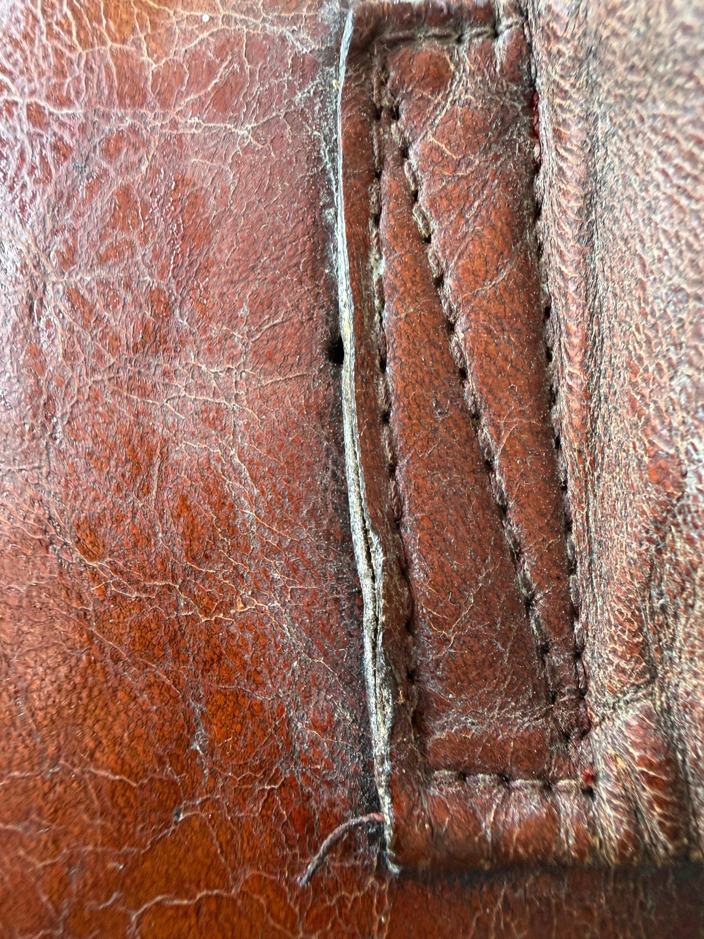 Frisman Vintage Large Vintage Leather Stool Omersa For Almazan Pig With Original Tail