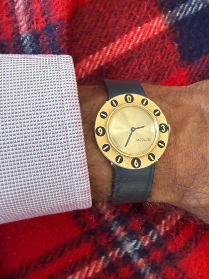 Frisman Vintage Unusual Lecoultre Disco Volante Watch in 14K Gold